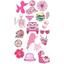 Popüler Pembe Sticker Telefon Laptop Notebook Tablet Defter Matara Stiker Etiket ST1165