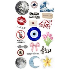 Popüler Sticker Telefon Laptop Notebook Tablet Defter Matara Stiker Etiket ST987