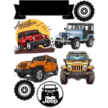 Jeep Sticker Telefon Laptop Notebook Tablet Defter Matara Stiker Etiket ST1551