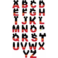 Harf Sticker Telefon Laptop Notebook Tablet Defter Matara Stiker Etiket ST1542