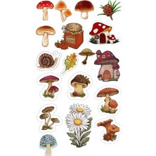 Mantar Sticker Telefon Laptop Notebook Tablet Defter Matara Stiker Etiket ST1528