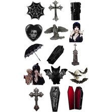 Gotik Sticker Telefon Laptop Notebook Tablet Defter Matara Stiker Etiket ST1429