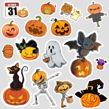 Hallowen Cadılar Bayramı Sticker Telefon Laptop Notebook Tablet Defter Matara Stiker Etiket ST574