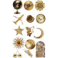 Popüler Gold Sticker Telefon Laptop Notebook Tablet Defter Matara Stiker Etiket ST1570