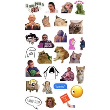 Komik Sticker Telefon Laptop Notebook Tablet Defter Matara Stiker Etiket ST1787