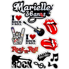 Rock Sticker Telefon Laptop Notebook Tablet Defter Matara Stiker Etiket ST419
