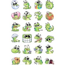 Dinozor Sticker Telefon Laptop Notebook Tablet Defter Matara Stiker Etiket ST818