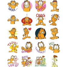 Garfield Sticker Telefon Laptop Notebook Tablet Defter Matara Stiker Etiket ST1107