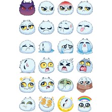 Emoji Sticker Telefon Laptop Notebook Tablet Defter Matara Stiker Etiket ST1390