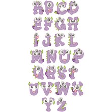 Mor Harf Sticker Telefon Laptop Notebook Tablet Defter Matara Stiker Etiket ST812