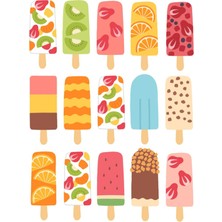 Dondurma Sticker Telefon Laptop Notebook Tablet Defter Matara Stiker Etiket ST1505