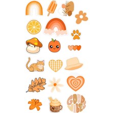 Popüler Turuncu Sticker Telefon Laptop Notebook Tablet Defter Matara Stiker Etiket ST1358