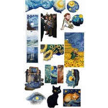 Van Gogh Sticker Telefon Laptop Notebook Tablet Defter Matara Stiker Etiket ST1616