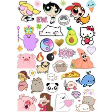 Anime Sticker Telefon Laptop Notebook Tablet Defter Matara Stiker Etiket ST876