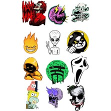 Korku Sticker Telefon Laptop Notebook Tablet Defter Matara Stiker Etiket ST1663