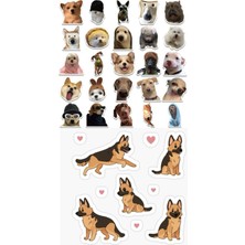 Köpek Sticker Telefon Laptop Notebook Tablet Defter Matara Stiker Etiket ST1344