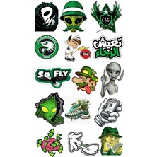 Popüler Sticker Telefon Laptop Notebook Tablet Defter Matara Stiker Etiket ST1586