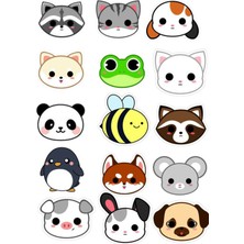 Sevimli Köpekler Sticker Telefon Laptop Notebook Tablet Defter Matara Stiker Etiket ST638