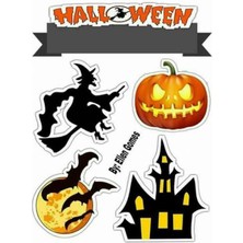 Halloween Cadılar Bayramı Sticker Telefon Laptop Notebook Tablet Defter Matara Stiker Etiket ST501