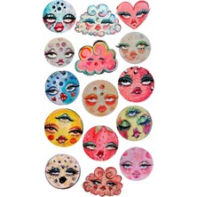 Emoji Sticker Telefon Laptop Notebook Tablet Defter Matara Stiker Etiket ST1656