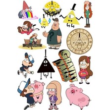 Gravity Falls Sticker Telefon Laptop Notebook Tablet Defter Matara Stiker Etiket ST380