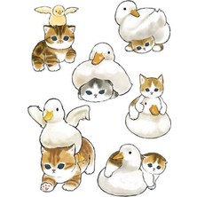 Kedi Sticker Telefon Laptop Notebook Tablet Defter Matara Stiker Etiket ST1068