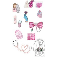 Tıp Doktor Hemşire Sticker Telefon Laptop Notebook Tablet Defter Matara Stiker Etiket ST1773