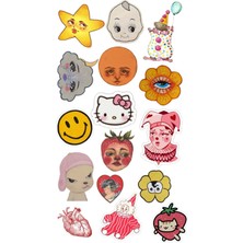 Emoji Sticker Telefon Laptop Notebook Tablet Defter Matara Stiker Etiket ST1717