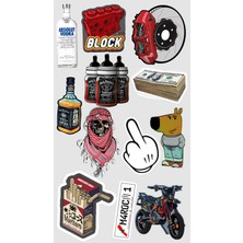 Popüler Sticker Telefon Laptop Notebook Tablet Defter Matara Stiker Etiket ST1186