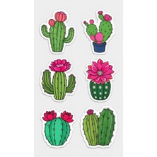Kaktüs Sticker Telefon Laptop Notebook Tablet Defter Matara Stiker Etiket ST1588
