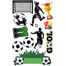 Futbol Sticker Telefon Laptop Notebook Tablet Defter Matara Stiker Etiket ST1196