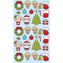 Noel Yılbaşı Sticker Telefon Laptop Notebook Tablet Defter Matara Stiker Etiket ST993