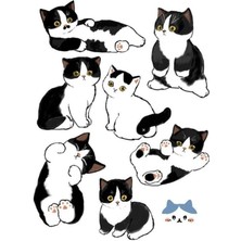 Kedi Sticker Telefon Laptop Notebook Tablet Defter Matara Stiker Etiket ST688
