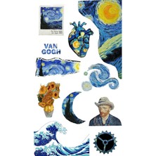 Van Gogh Sticker Telefon Laptop Notebook Tablet Defter Matara Stiker Etiket ST1583