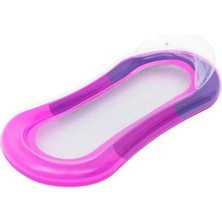 Mor ve Bej Renkli, File Detaylı Şişme Yatak, Rahat ve Kullanışlı Ürün