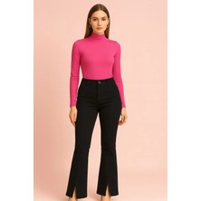 Kadın Jeans Paça Açık Detaylı Yeni Trendi Spanyol Paça Kot Pantolon