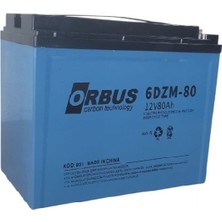Orbus 12V 80 Amper Jel Elektrikli Bisiklet (E-Bike) Aküsü Ebatlar : 223X121X174 (2025 Üretim)