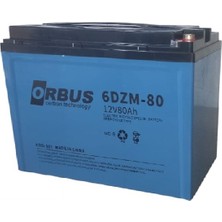 Orbus 12V 80 Amper Jel Elektrikli Bisiklet (E-Bike) Aküsü Ebatlar : 223X121X174 (2025 Üretim)