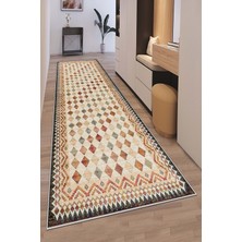 Thalia Home Kaymaz Taban Yıkanabilir Dijital Baskılı Halı Yolluk Mutfak Halısı