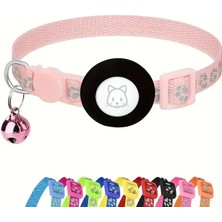 Kedi ve Köpek Için Yansımalı ve Zilli Airtag Takılabilir Boyunluk