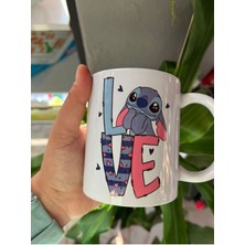 Stich Çift Yön Baskılı Kupa Bardak (Kişiselleştirilebilir)