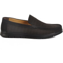 Siyah Nubuk Hakiki Deri Jel Taban Anatomik Erkek Casual Ayakkabı Gmz 007 M