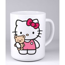 ,hello Kitty Tasarım Kupa Bardak - 300 ml Porselen - Baskılı Kahve & Çay Kupası