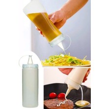 3'lü 400 ml Beyaz Plastik Sos Şişesi, Pratik ve Şık Tasarım