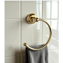 Gold Havluluk Klasik Vintage Tasarım Pirinç Malzeme Parlak Altın Banyo Havluluk