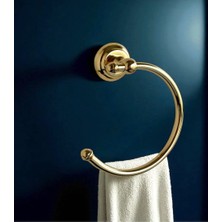 Gold Havluluk Klasik Vintage Tasarım Pirinç Malzeme Parlak Altın Banyo Havluluk