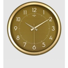 Dekoratif Duvar Saati Irem Yeşili Gold 36 cm