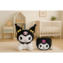 Polly Toys Kuromi Peluş Oyuncak + Deri Çanta 2'li Set