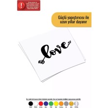 Kalın Love Oku - Araç, Oto, Laptop, Duvar Uyumlu Sticker 30*18 cm