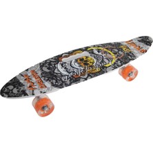 Desenli Orta Boy Işıklı Kaykay 60 cm